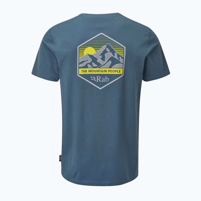 Pánske trekingové tričko Rab Stance Mountain Peak modré QCB-66 5