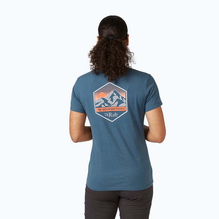 Dámske trekingové tričko Rab Stance Mountain Peak modré QCB-67 2