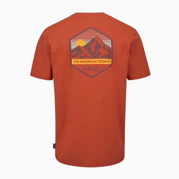 Pánske tričko Rab Stance Mountain Peak red clay 7