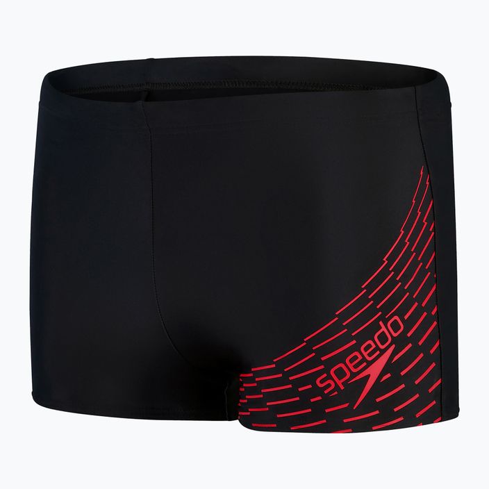 Pánske plavecké boxerky Speedo Medley Logo Aquashort čierno-červené 8-1135406871 4