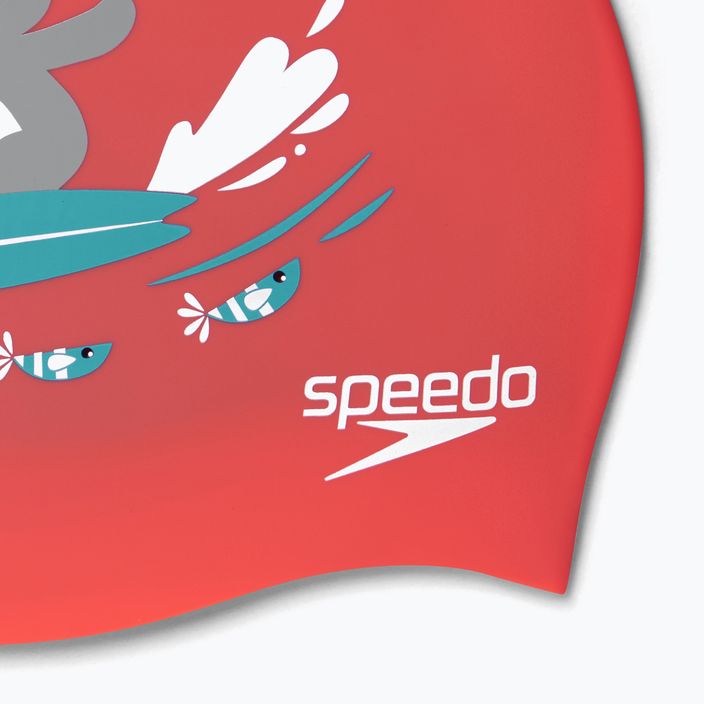 Detská čiapka Speedo Printed Silicone Junior červená 8-0838614635 4