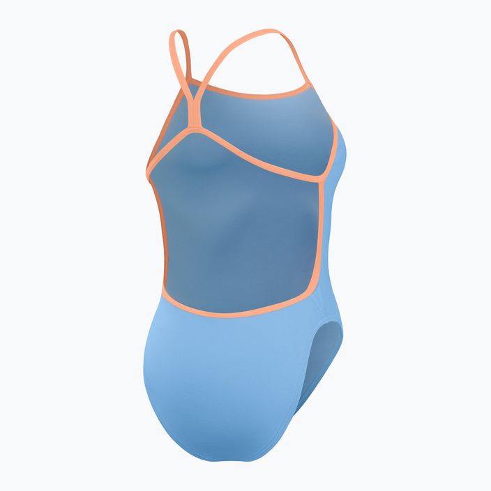 Dámske jednodielne plavky Speedo Solid Vback curious blue/disco peach 2