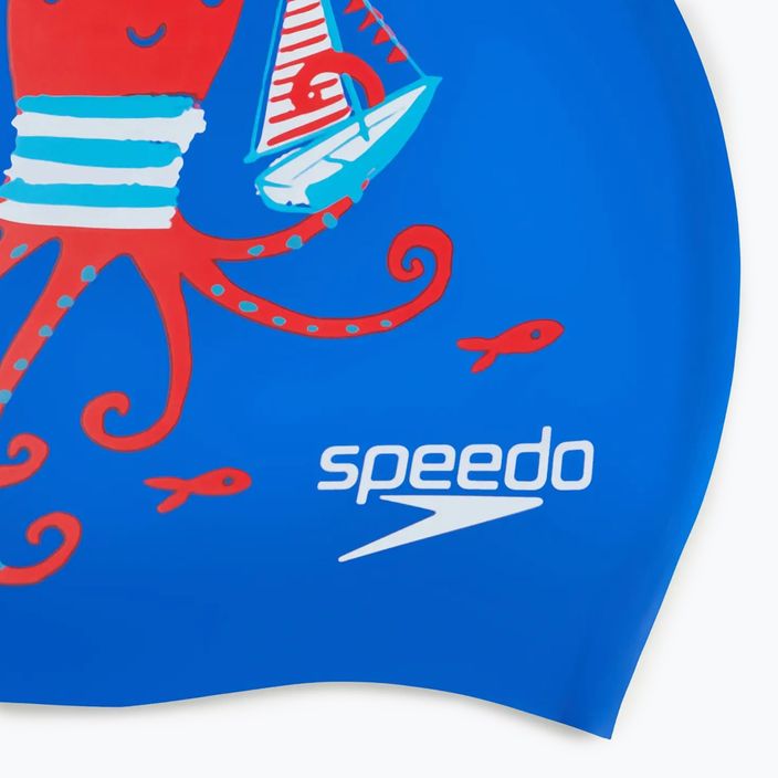 Detská plavecká čiapka Speedo Junior Printed Silicone tru cobalt/watermelon/white 3