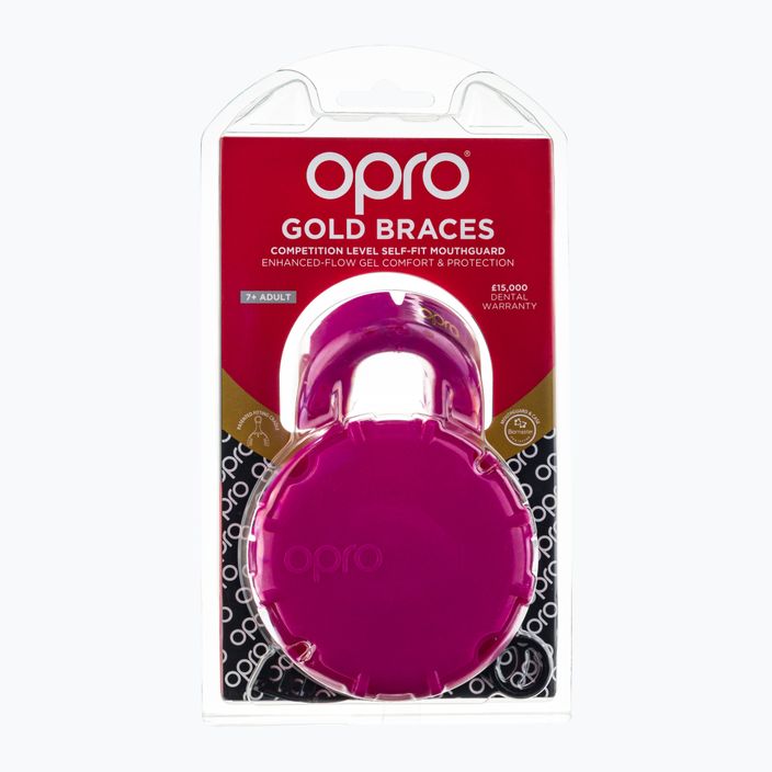 Chránič čeľuste pre ortodontické rovnátka Opro Gold Braces ružový