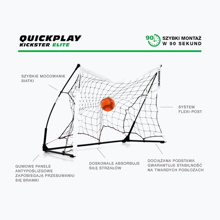 QuickPlay Kickster Elite futbalová bránka 300 x 100 cm biela QP1181 8