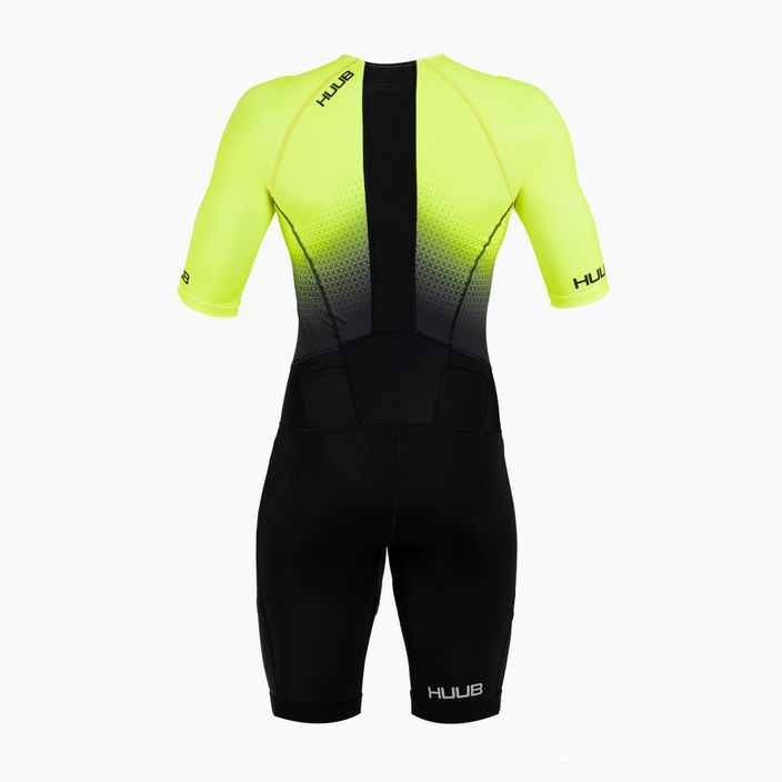 Pánsky triatlonový oblek HUUB Commit Long Course Suit čierno-žltý COMLCSFY 2