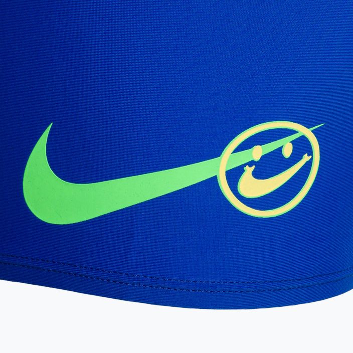 Detské plavecké boxerky Nike Multi Logo Square Leg modré NESSD042-494 3