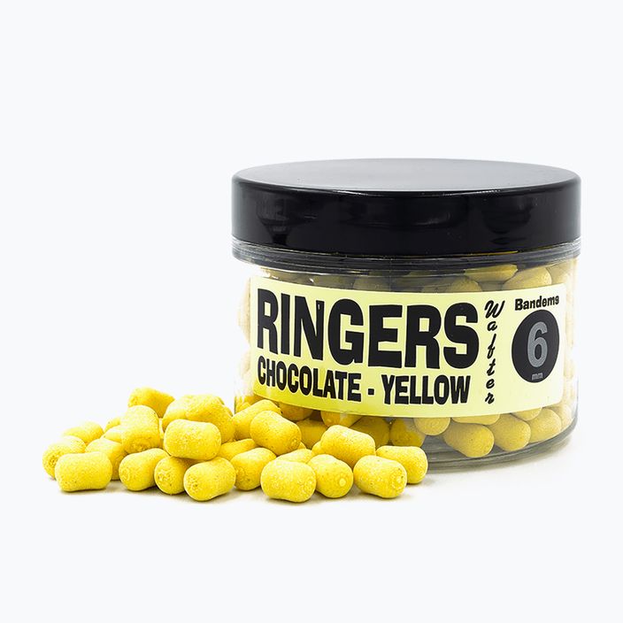 Háčiková návnada činky Ringers Yellow Wafters Chocolate 6mm 150ml PRNG77