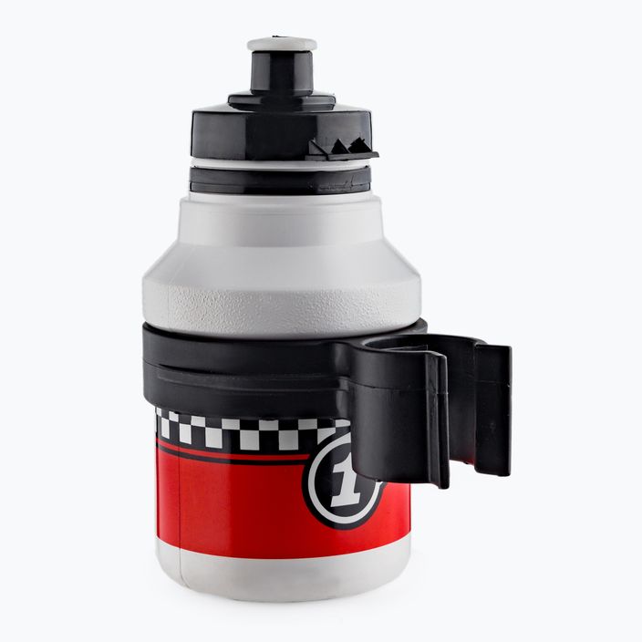 Detská cyklistická fľaša POLISPORT s košíkom Slon bielo-červená 8644200107 3