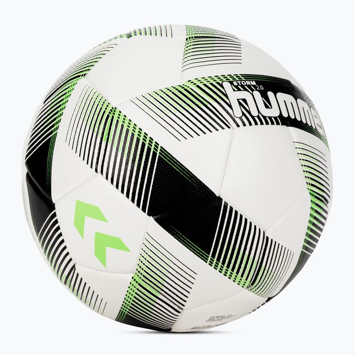 Hummel Storm 2.0 FB futbal biela/čierna/zelená veľkosť 5 2
