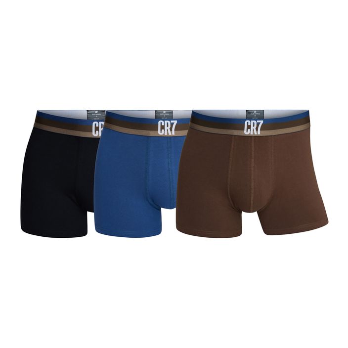Pánske boxerky CR7 Basic Trunk 3 páry black/blue/brown 2