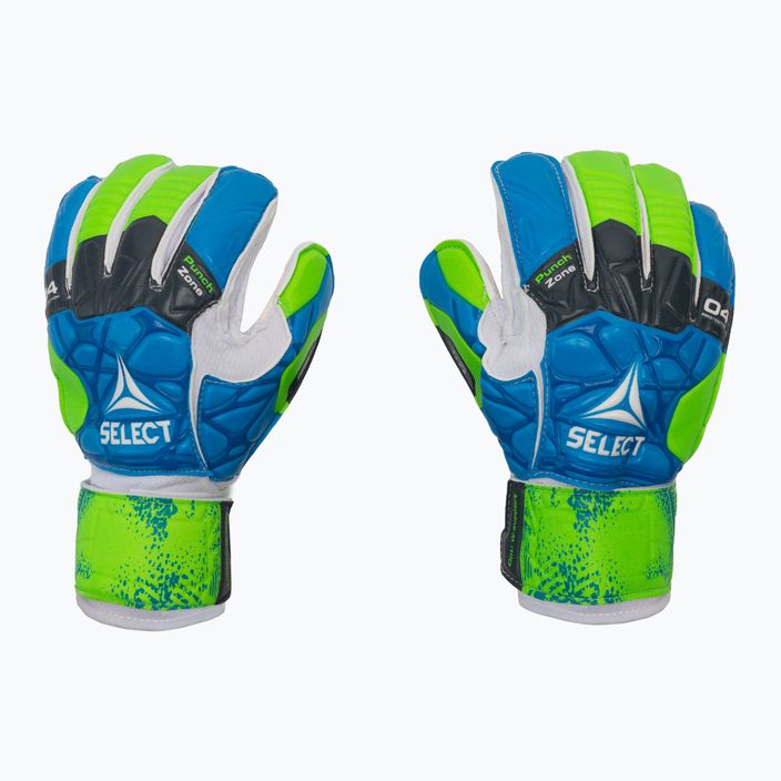 Detské brankárske rukavice SELECT 04 Protection 2019 modro-zelené 500050
