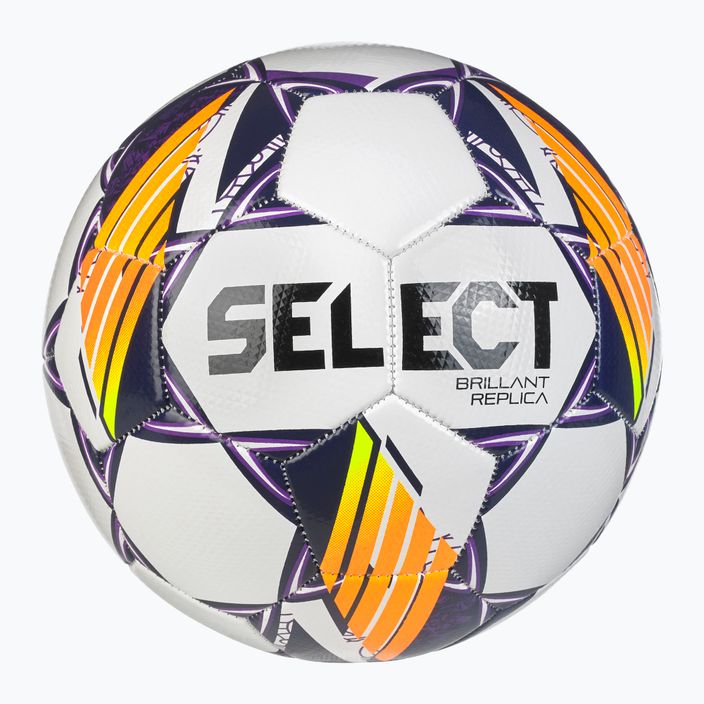 Futbalová lopta SELECT Brillant Replica v24 white/purple veľkosť 4 