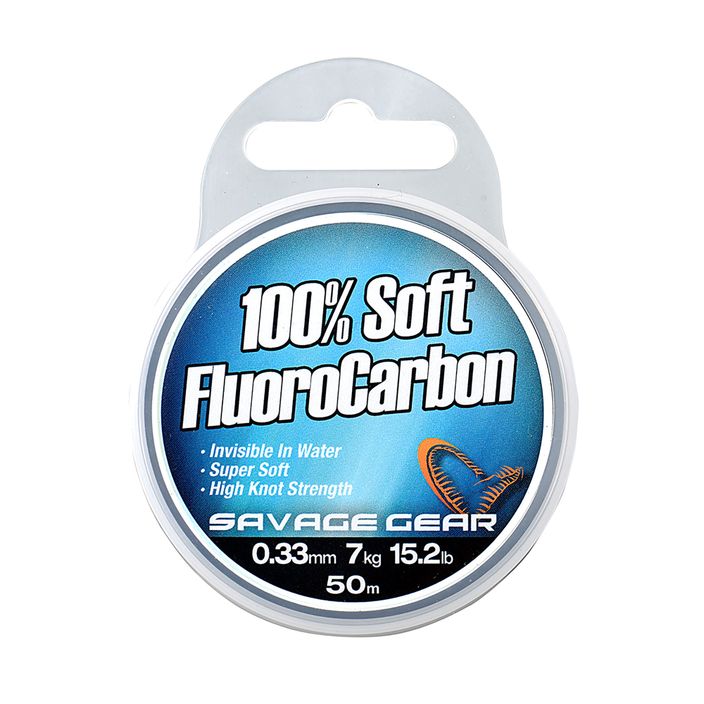 SavageGear Fluorokarbónový vlasec Soft transparentný 54852 2