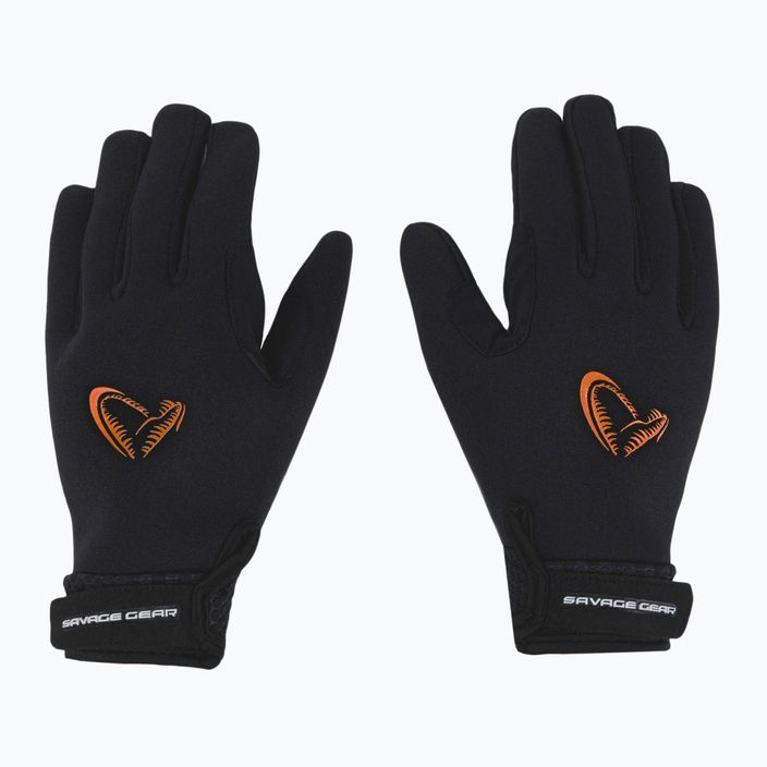 Rybárske rukavice Savage Gear Neoprene Stretch Glowe black 76466 2