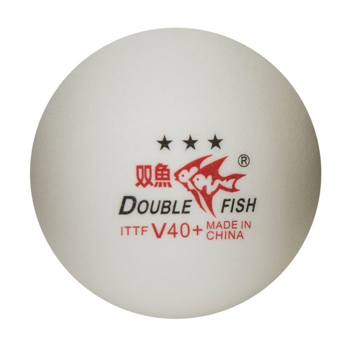 Loptičky na stolný tenis Double Fish 40+3 hviezdičky 10 ks biele. 2