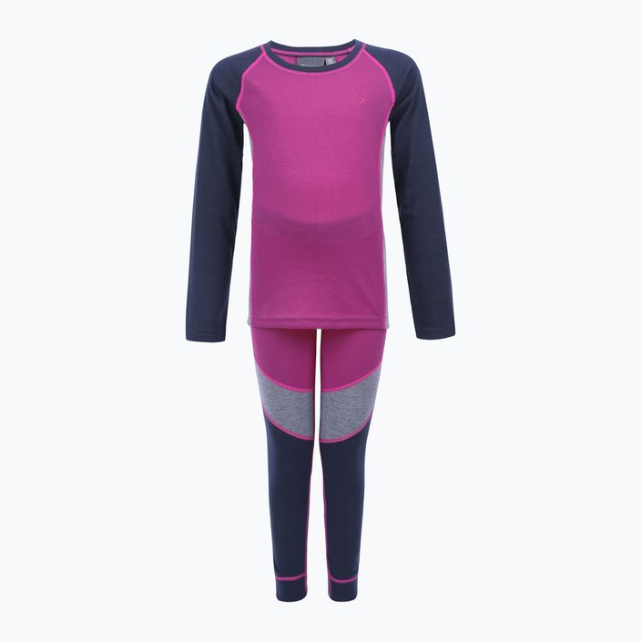 Detské termoprádlo Color Kids Ski Underwear Colorblock ružovo-čierne 74777.5885 7