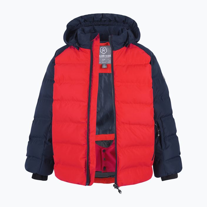 Detská lyžiarska bunda Color Kids Ski Jacket Quilted AF 1. červeno-čierna 74695 2