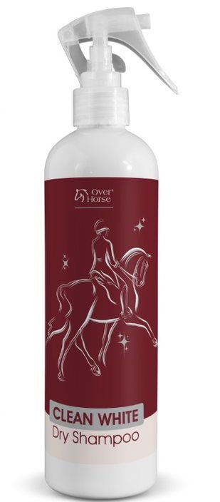 Suchý šampón pre kone so svetlou srsťou Over Horse Clean White 400 ml