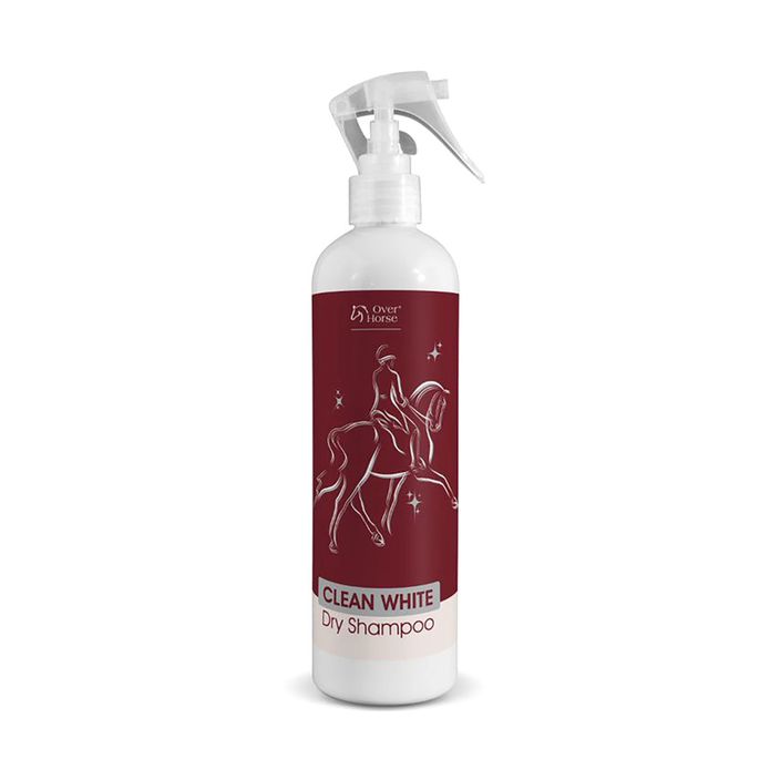 Suchý šampón pre kone so svetlou srsťou Over Horse Clean White 400 ml 2