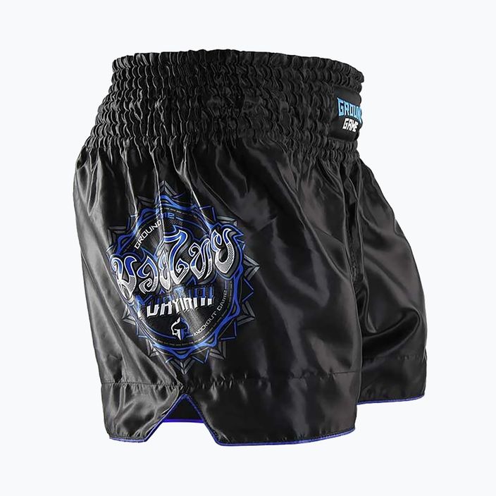 Ground Game Muay Thai pánske tréningové šortky 'Shield' black/blue 3
