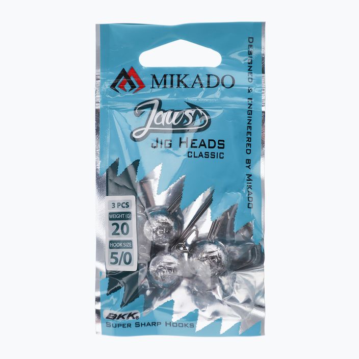 Mikado Jaws Classic 15g 3ks jigová hlava čierna OMGJC-15