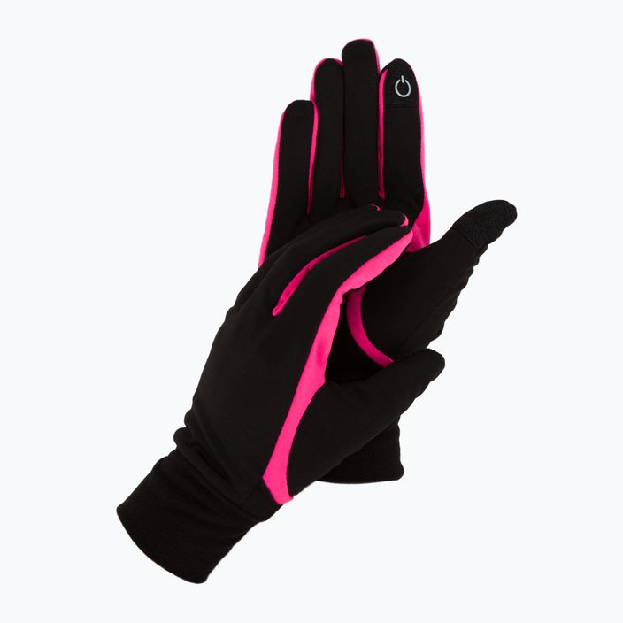 Dámske bežecké rukavice Viking Runway black/pink 14/18/274