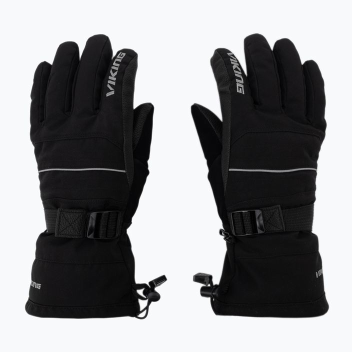 Pánske lyžiarske rukavice Viking Bormio black/grey 11/2/498 3