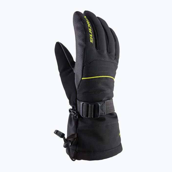 Pánske lyžiarske rukavice Viking Bormio black/yellow 11/2/498 6