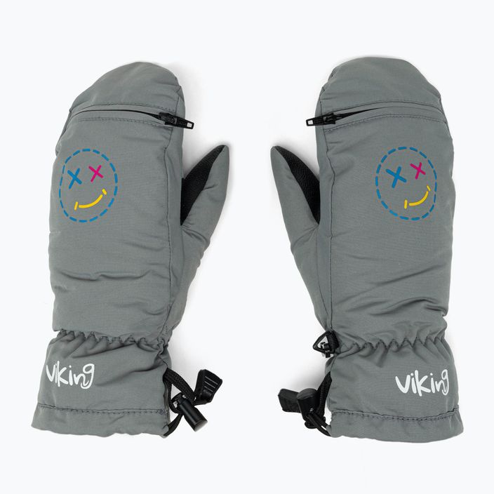 Viking Smaili šedé detské lyžiarske rukavice 125/21/2285/08 2