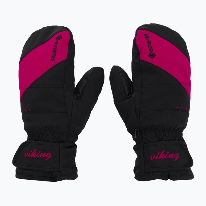 Dámske lyžiarske rukavice Viking Sherpa GTX Mitten Ski black/pink 150/22/0077/46 2