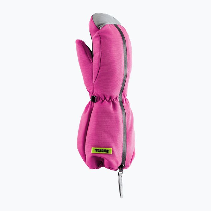 Ružové detské lyžiarske rukavice Viking Otzi 125/22/8500/46 5