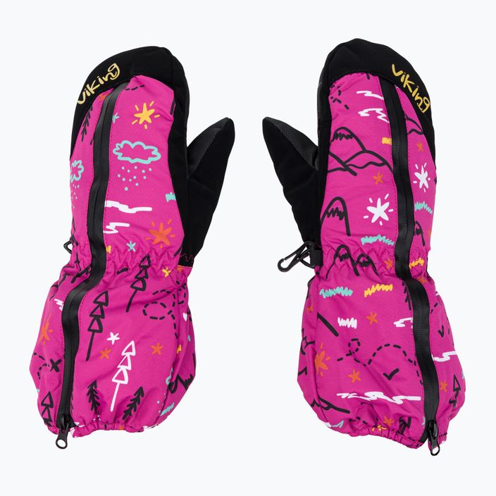 Viking Snoppy ružové detské lyžiarske rukavice 125/23/2288/46 2