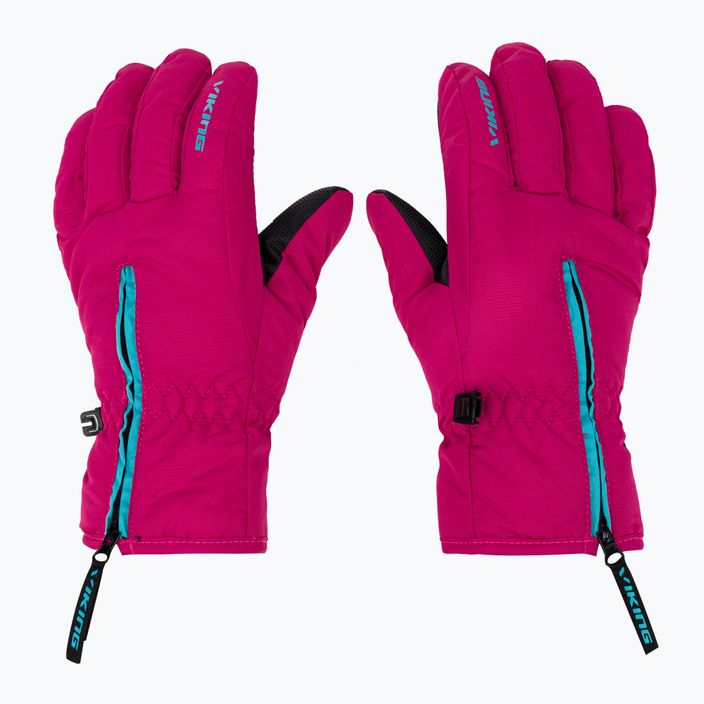 Ružové detské lyžiarske rukavice Viking Asti 120/23/7723/46 2