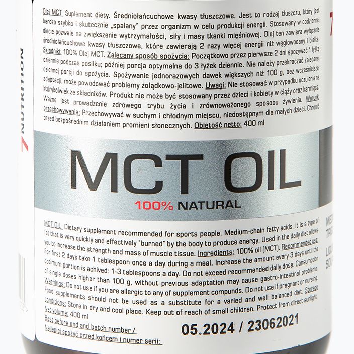 MCT olej 7Nutrition mastné kyseliny 400ml 7Nu000370 3