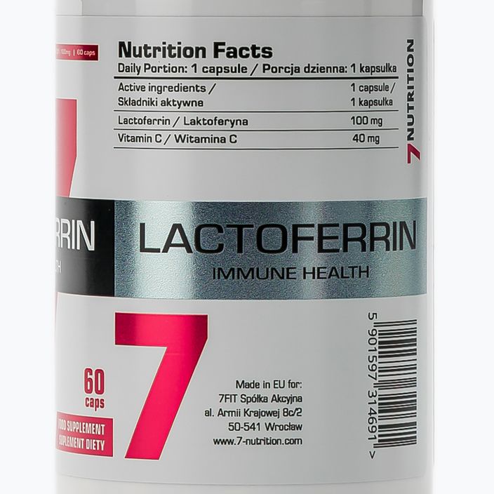 Laktoferín 90% 7Nutrition 100 mg imunita 60 kapsúl 7Nu000433 3