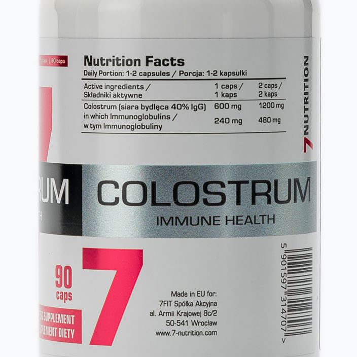 Kolostrum 600mg 7Nutrition imunitný systém 90 kapsúl 7Nu000434 2