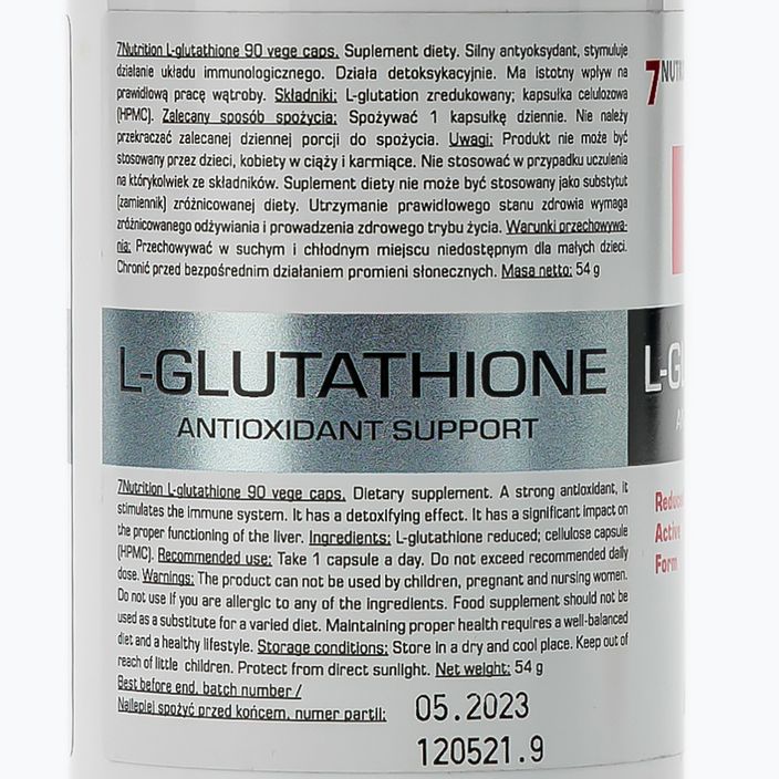 L-Glutathion 7Nutrition antioxidant 90 kapsúl 7Nu000466 2