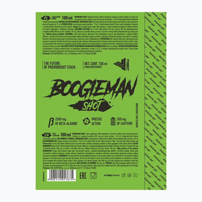 Trec Boogieman predtréningový shot 100ml grapefruitovo-limetkový TRE/620 3
