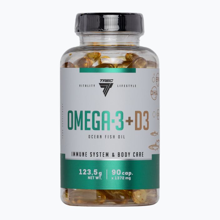 Omega 3 + D3 Trec mastné kyseliny 90 kapsúl TRE/930