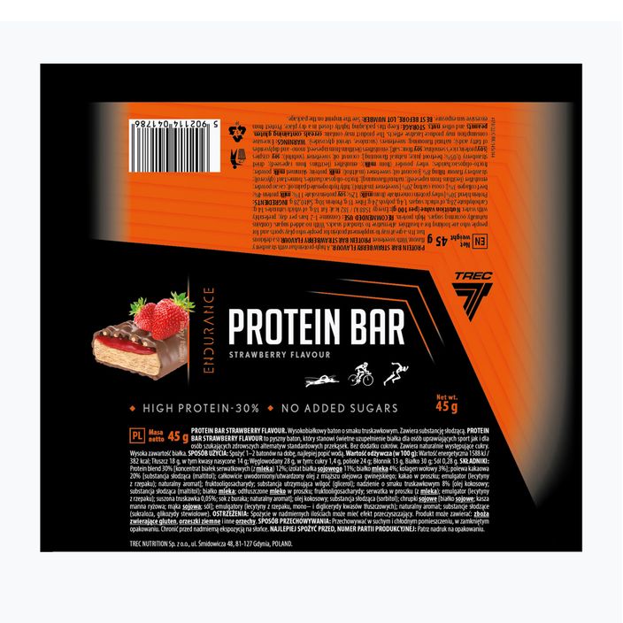 Proteínová tyčinka Trec Endu Protein Bar 45g jahodová TRE/153 2
