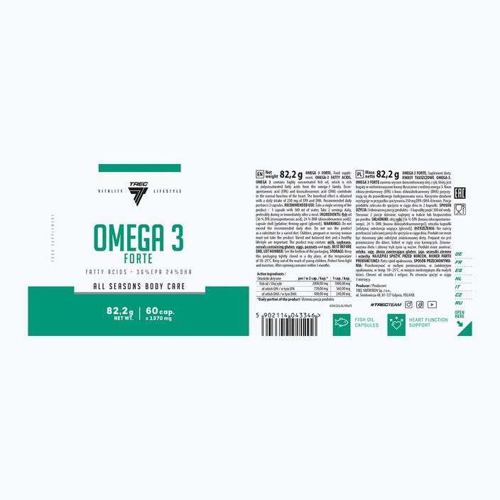 Omega-3 Forte Trec Vitality 60 kapsúl 2