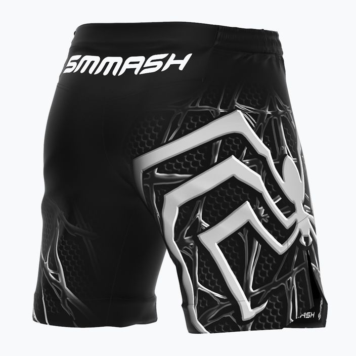 SMMASH Venomous pánske tréningové šortky čierno-biele SHC4-19 6