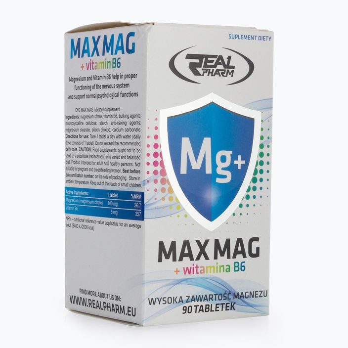 MAX MAG Real Pharm magnézium+B6 90 tabliet 707055