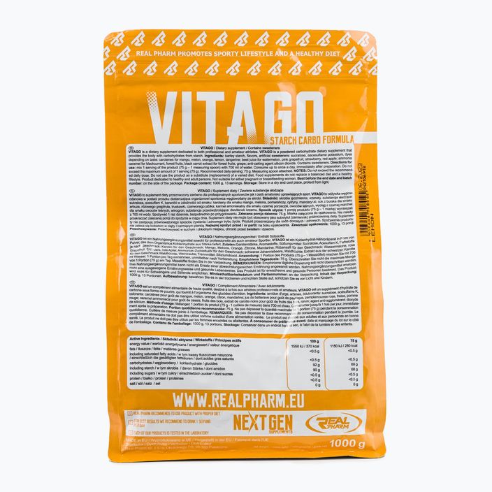 Carbo Vita GO Real Pharm sacharidy 1kg citrón 708045 2