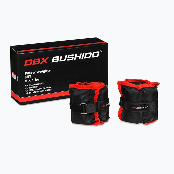 Závažia na členky a zápästia Bushido 2x1 kg čierna/červená OB1 5