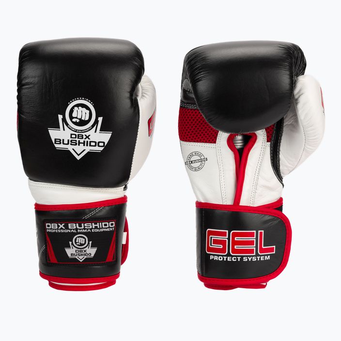 Boxerské rukavice Bushido zo syntetickej kože s technológiou Gel čierne B-2v11a 3