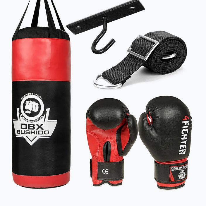 DBX BUSHIDO Detský boxerský set DBX Kids čierno-červený KIDS6SET