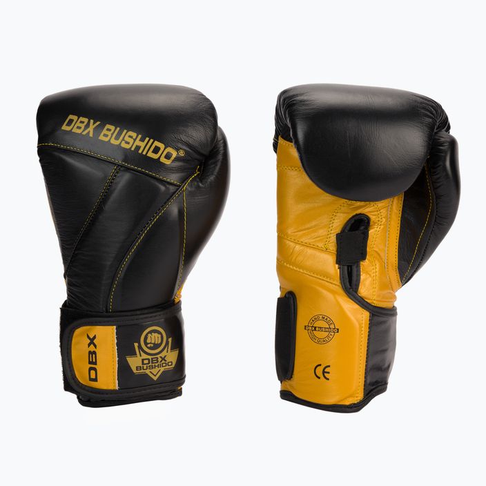 Boxerské rukavice Bushido z prírodnej kože čierne B-2v14 3