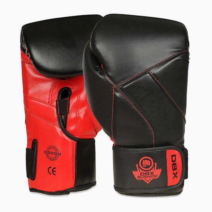 DBX BUSHIDO "Hammer - Red" Muay Thai boxerské rukavice čierna/červená